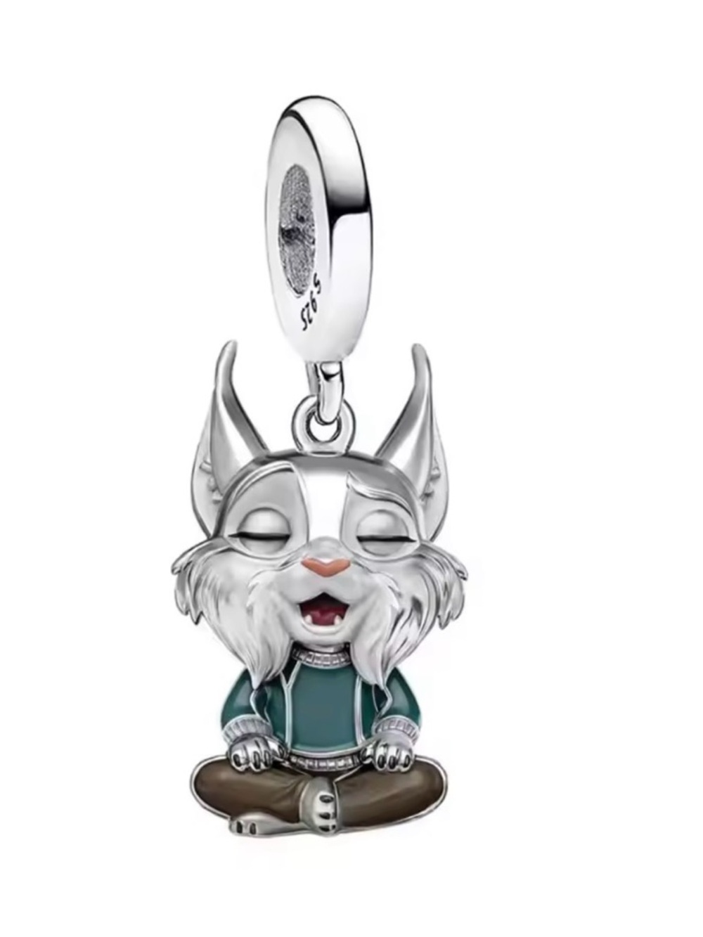 Disney’s Zootopia  Pawbert Lynxley Meditation Charm - Teal & Brown Enamel